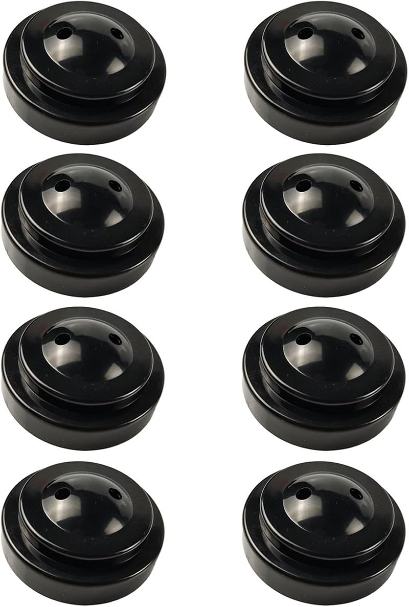Zigvert 8 Pack Miniature Two Hole Flag Stand Base, Twin Desk Flag Holder, Mini Flag Stand, Two Hole Black Base For 4"x6" 5"x8" Stick Desk Flags, Flag Holders for Almost All Small Mini Flags - Image 1